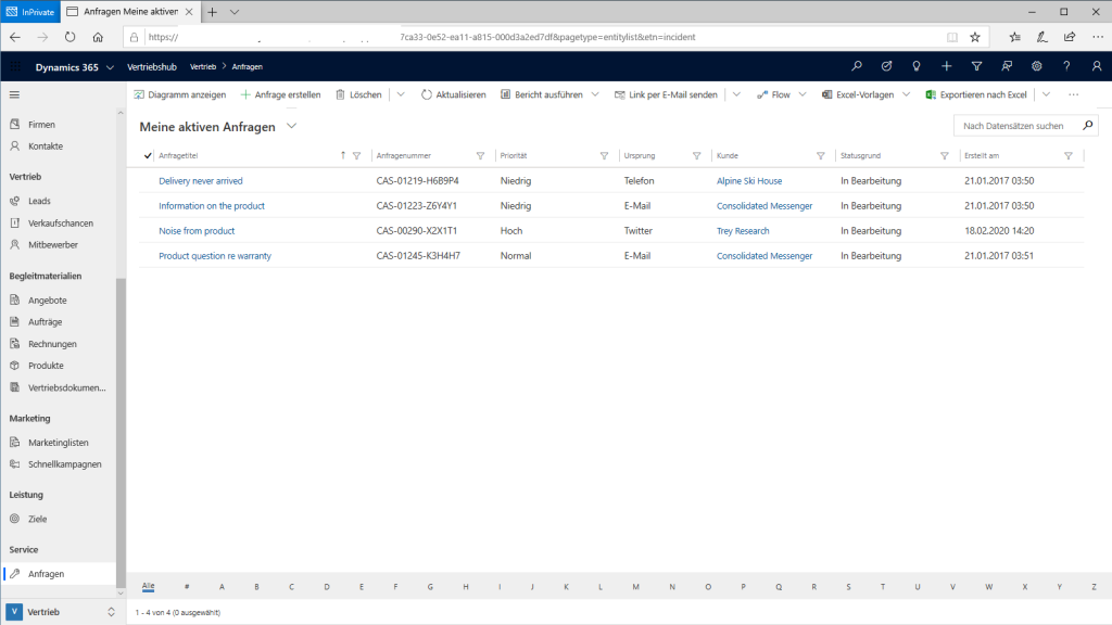 Microsoft Dynamics Ticketsystem